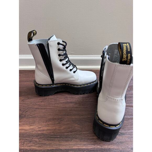 Dr Martens Airwalk White leather platform with Side Zipper - Picture 4 of 7